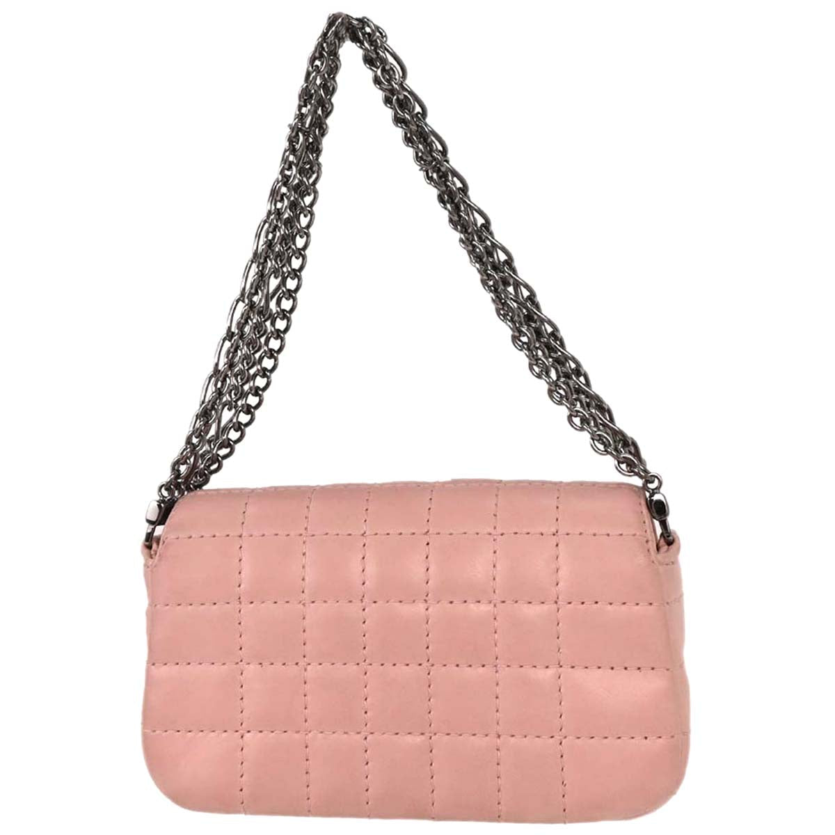 Chanel 2003-2004 Pink Lambskin Choco Bar Handbag