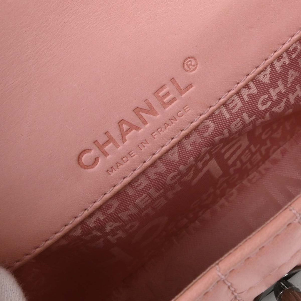 Chanel 2003-2004 Pink Lambskin Choco Bar Handbag