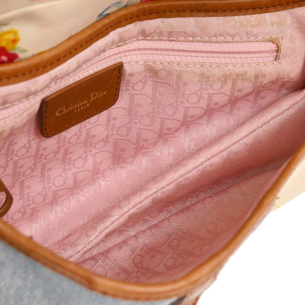 Christian Dior 2004 Canvas Saddle Handbag