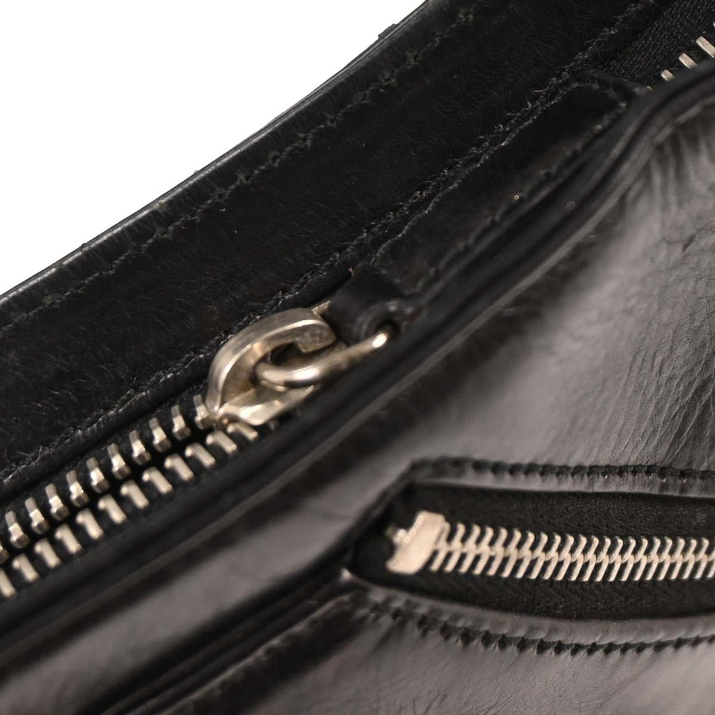 Christian Dior 2004 Black Leather Corset Handbag