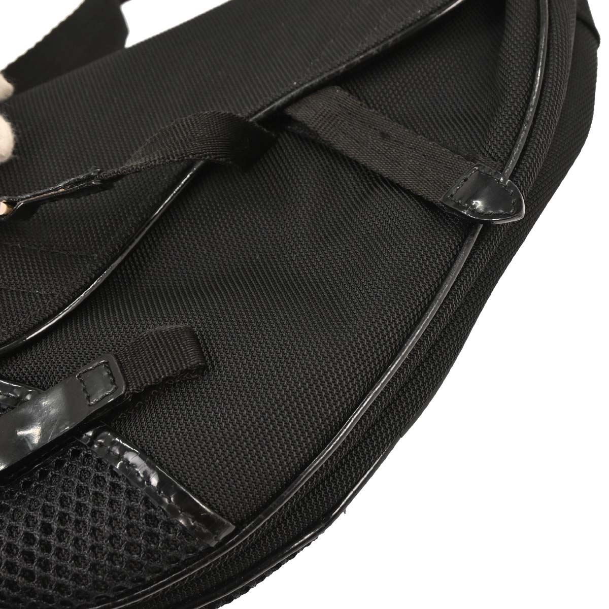 Christian Dior 2002 Black Nylon Saddle Shoulder Bag