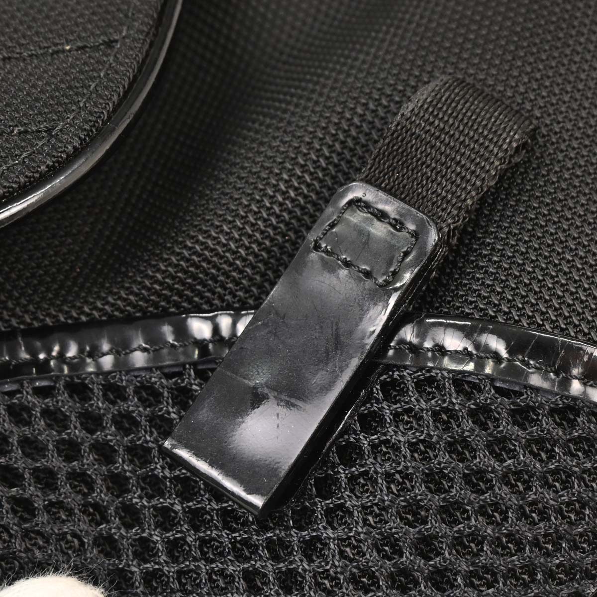 Christian Dior 2002 Black Nylon Saddle Shoulder Bag