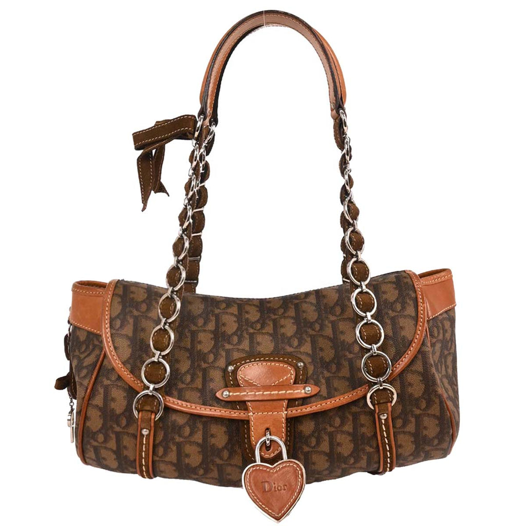Christian Dior 2006 Brown PVC Trotter Romantic Handbag