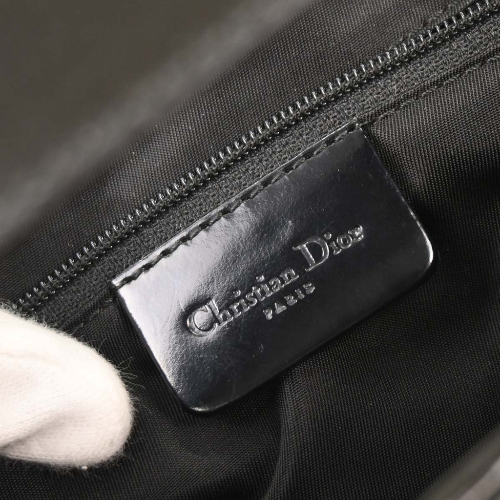 Christian Dior 2000 Black Patent Leather Double Saddle Handbag