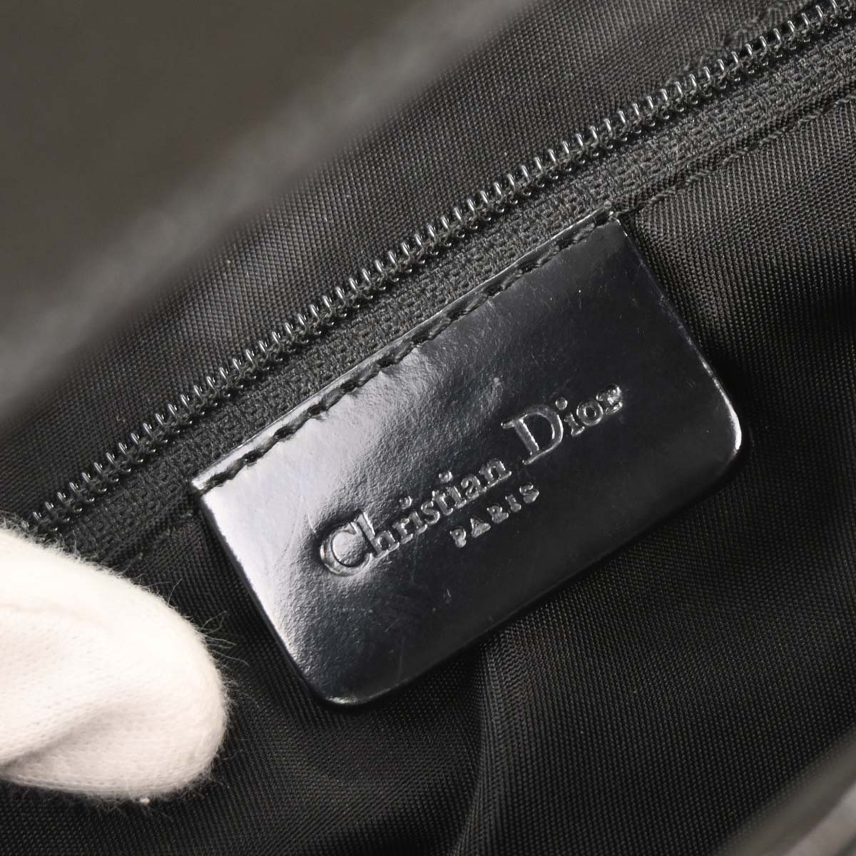 Christian Dior 2000 Black Patent Leather Double Saddle Handbag