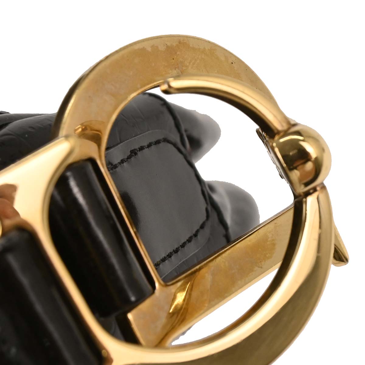 Christian Dior 2000 Black Patent Leather Double Saddle Handbag