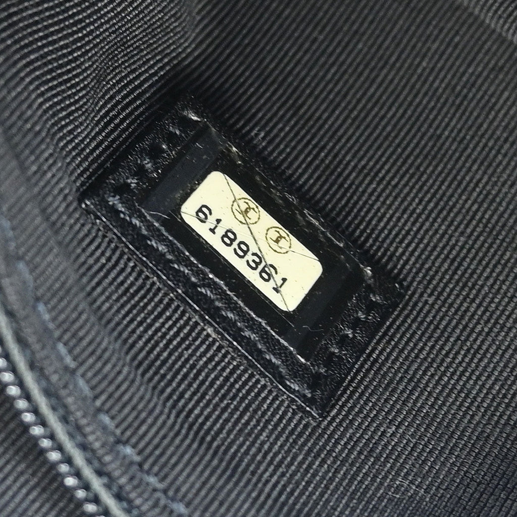Chanel 2000-2002 Black Rabbit Fur Shoulder Bag