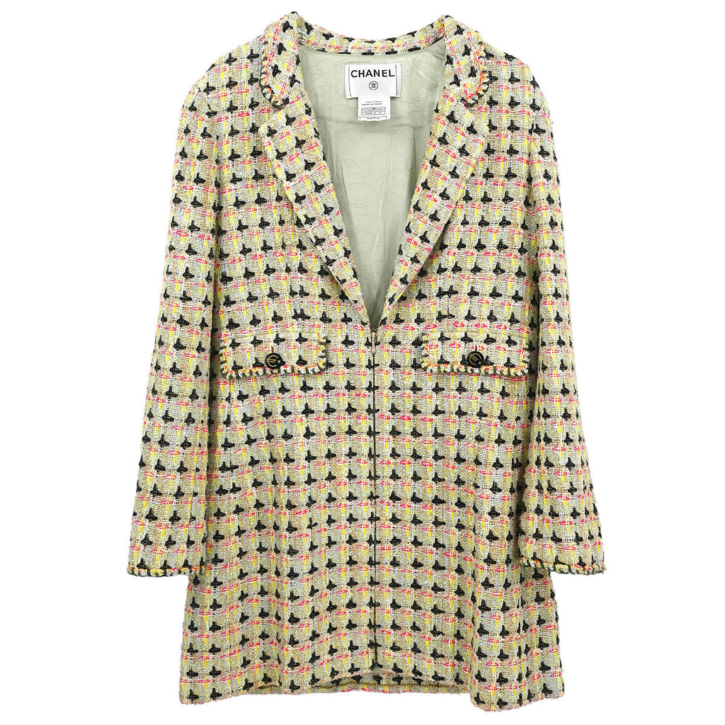 Chanel 2002 Zip Up Jacket Light Green #42