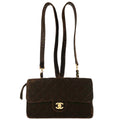 Chanel 1994-1996 Brown Velvet Chain Backpack