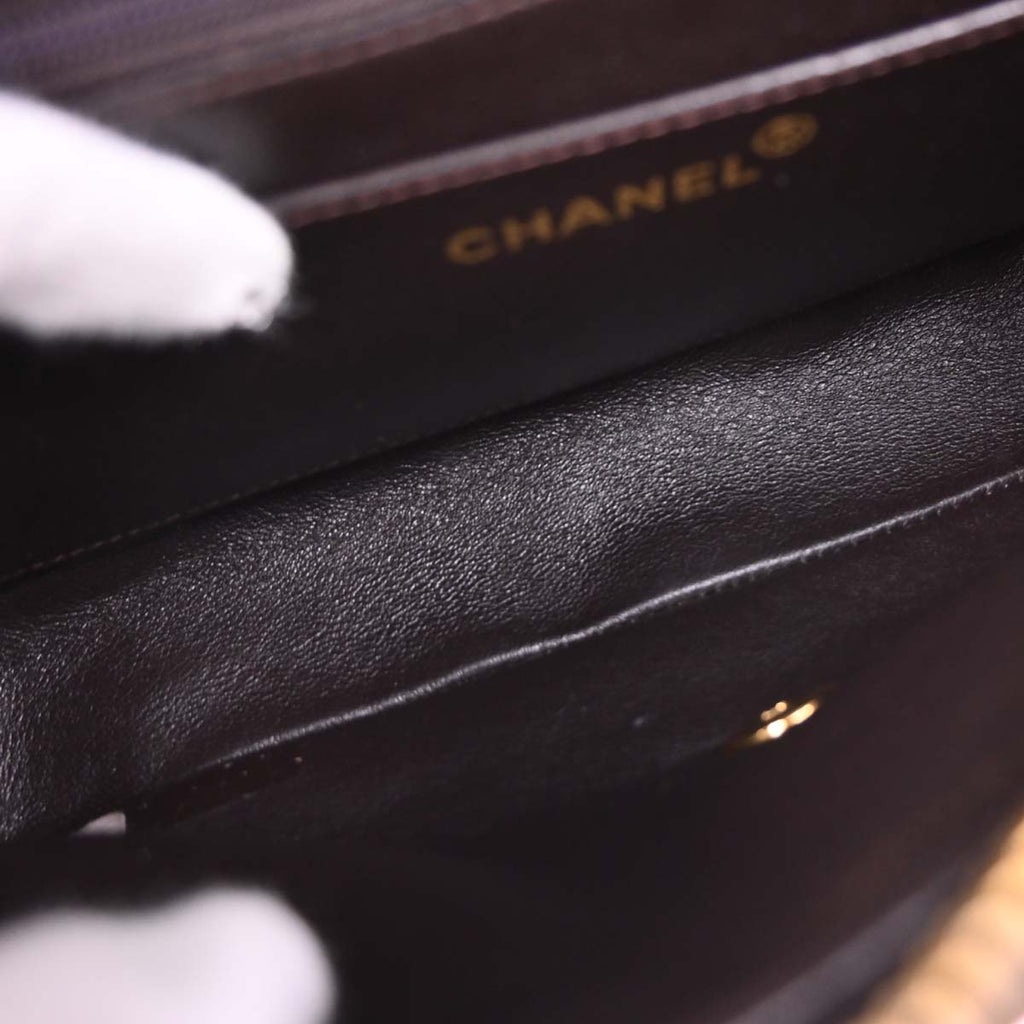 Chanel 1994-1996 Brown Velvet Chain Backpack