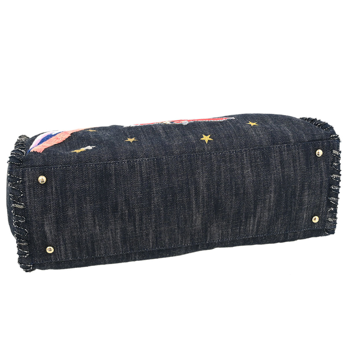Chanel 2005-2006 Navy Denim Night Flight Tote Handbag