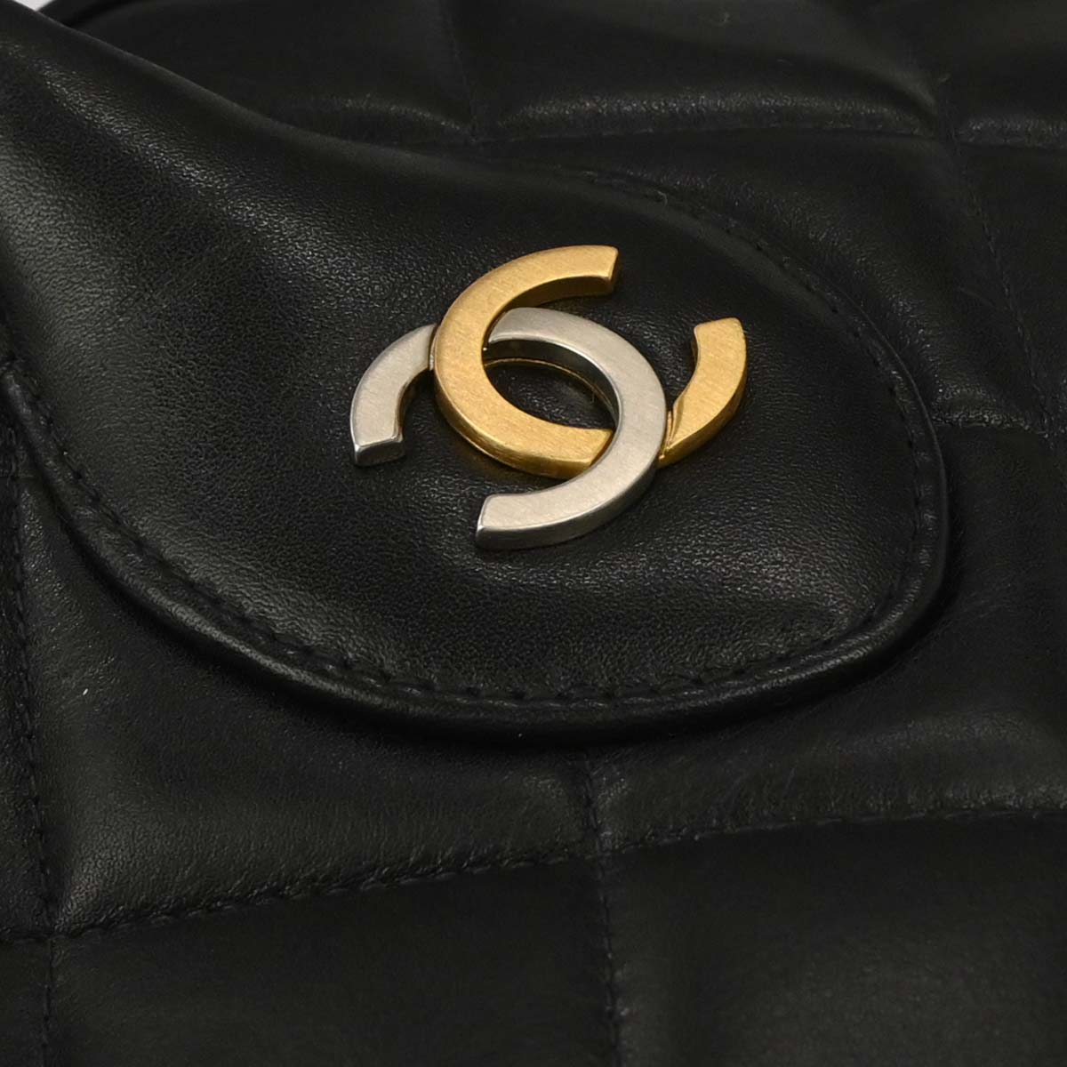 Chanel 1997-1999 Black Lambskin Paris Handbag