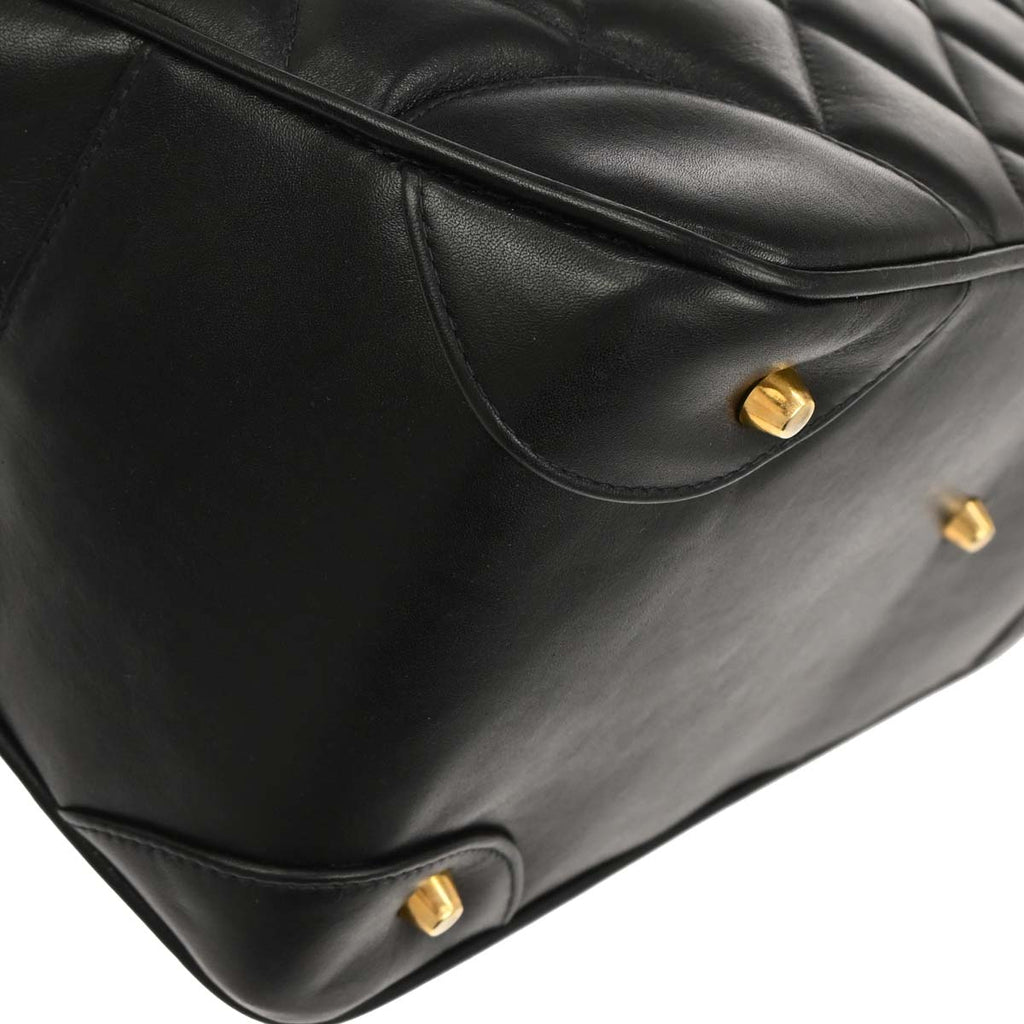 Chanel 1997-1999 Black Lambskin Paris Handbag