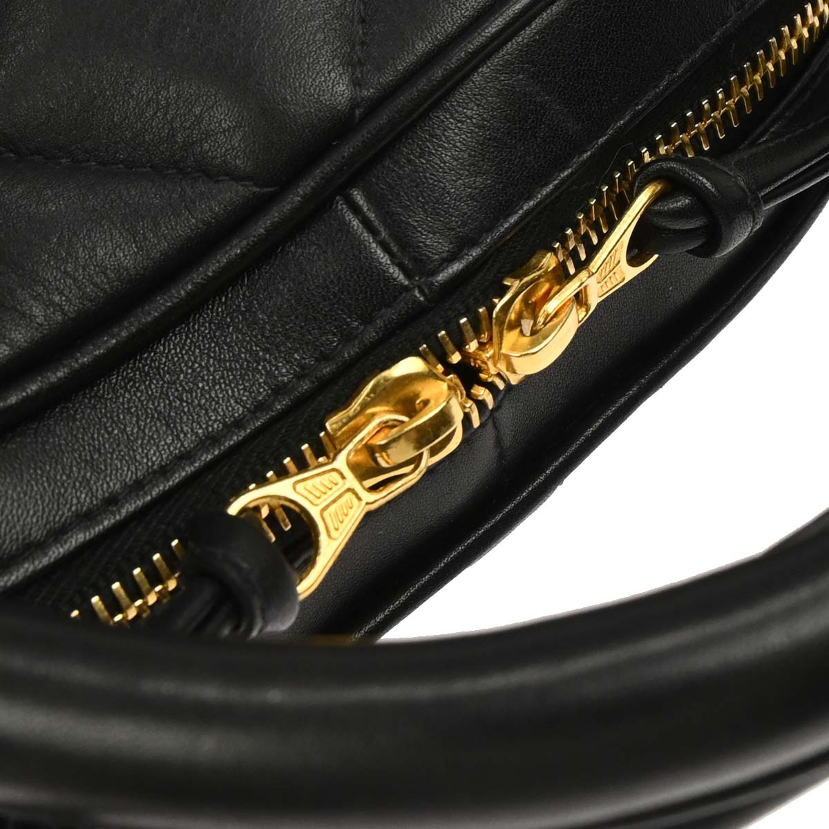 Chanel 1997-1999 Black Lambskin Paris Handbag