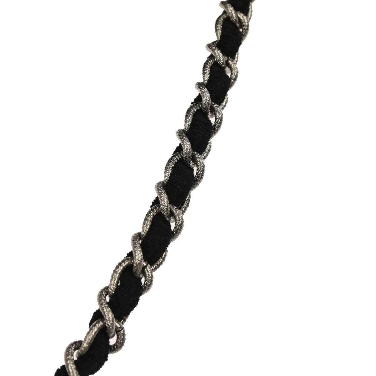 Chanel 2005-2006 Black Canvas Chain Print Handbag