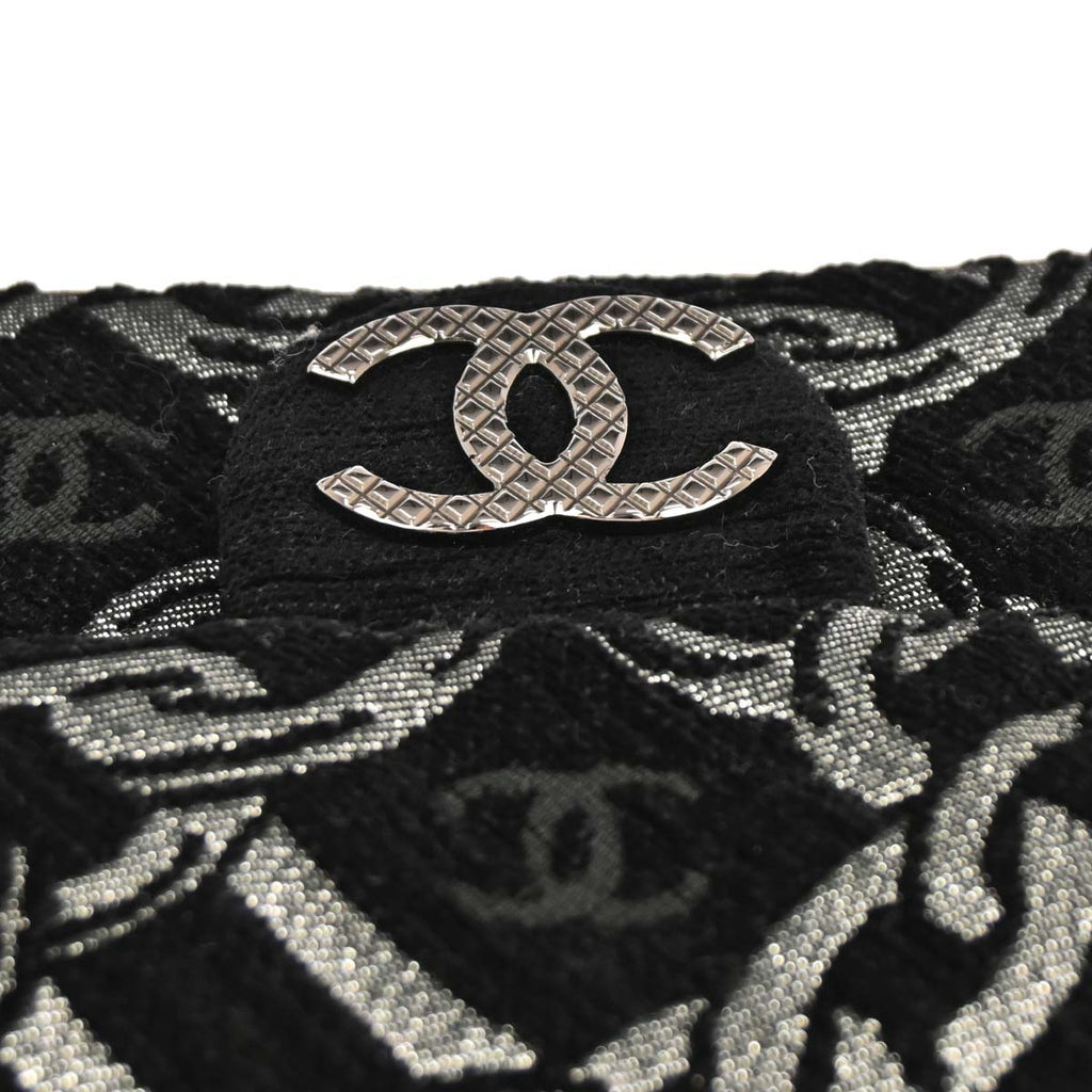 Chanel 2005-2006 Black Canvas Chain Print Handbag