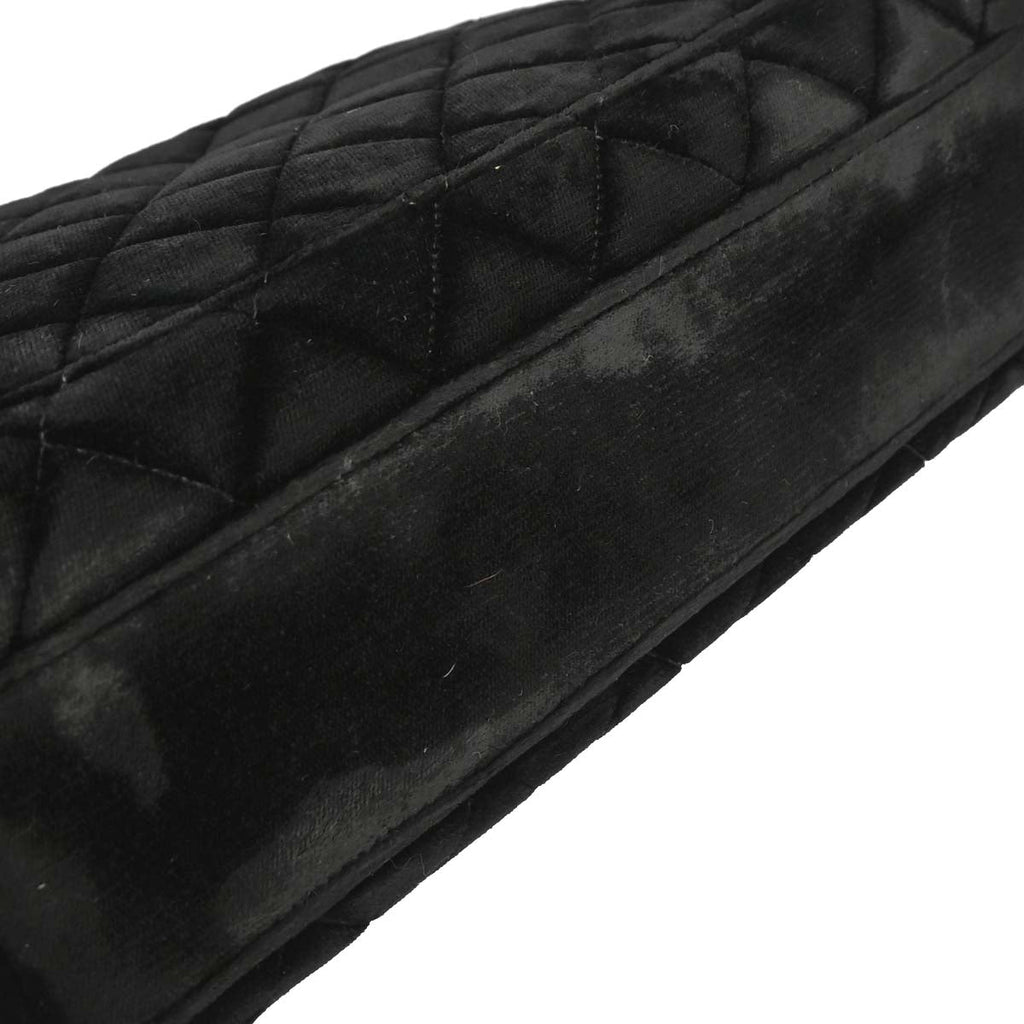 Chanel 1996-1997 Black Velvet Kelly Handbag