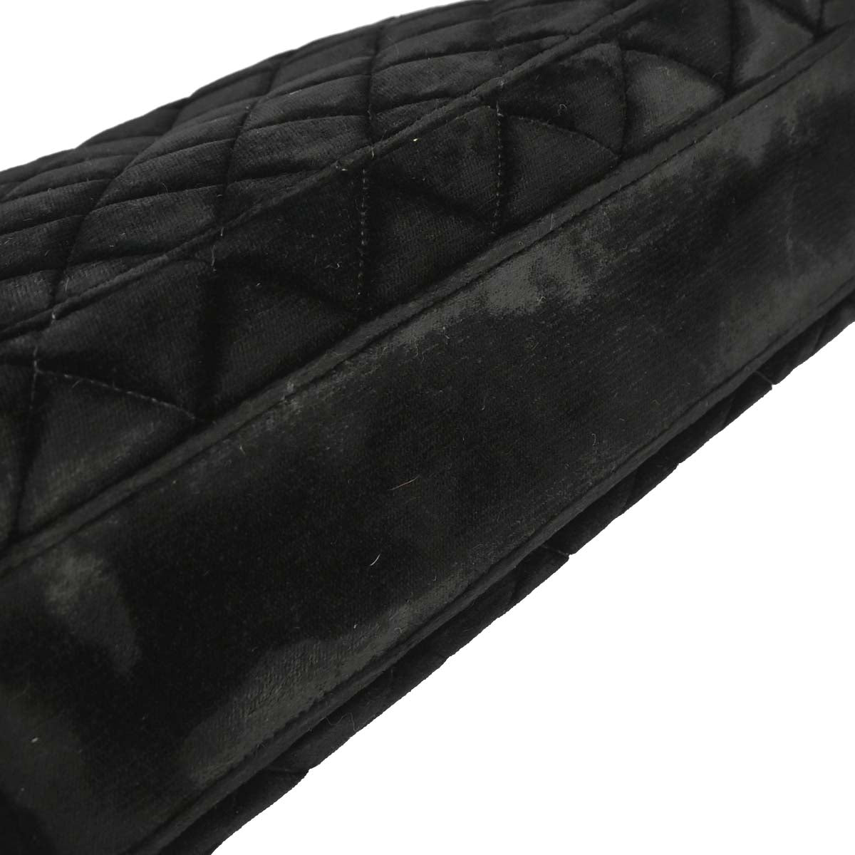 Chanel 1996-1997 Black Velvet Kelly Handbag