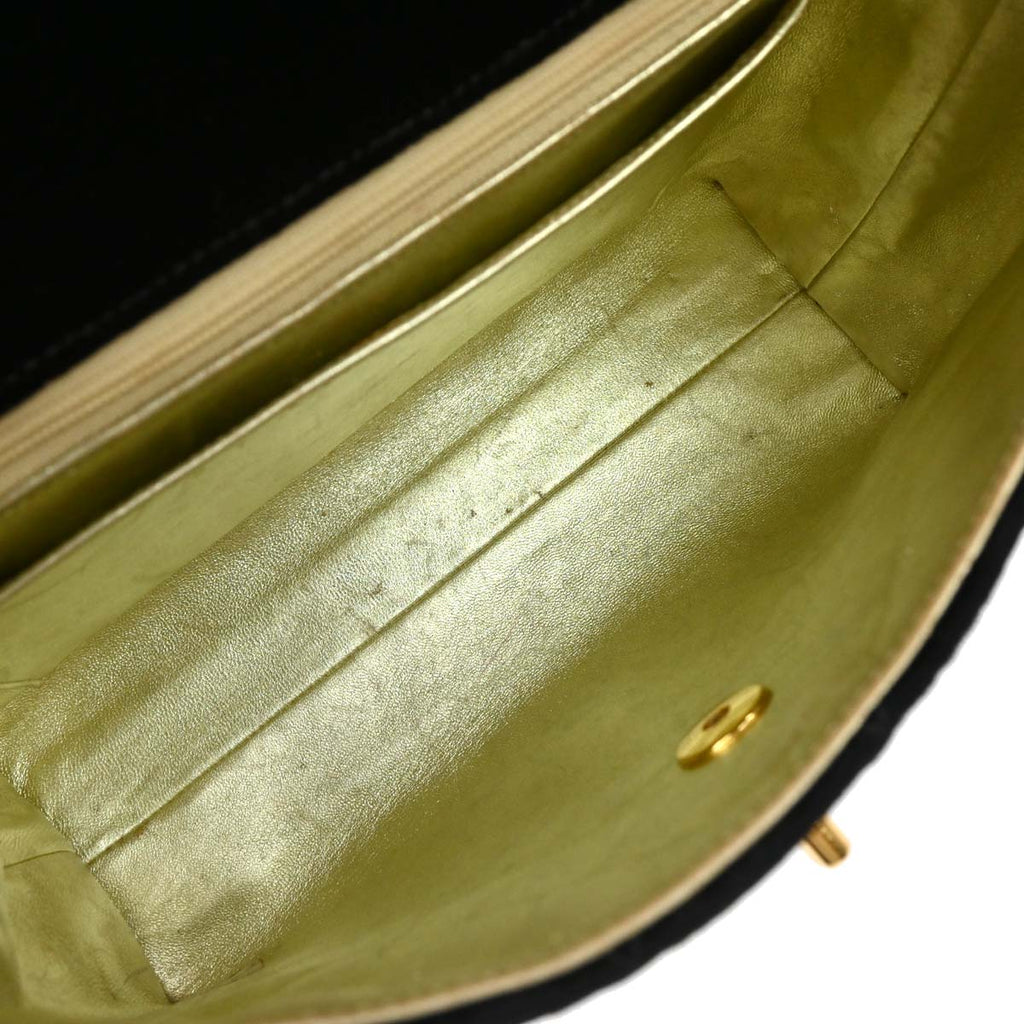 Chanel 1996-1997 Black Velvet Kelly Handbag