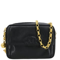 Chanel 1991-1994 Black Caviar Camera Bag Mini