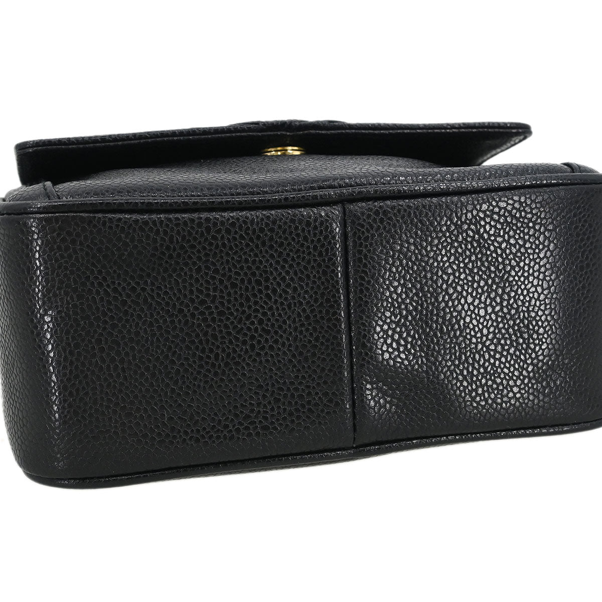 Chanel 1991-1994 Black Caviar Camera Bag Mini