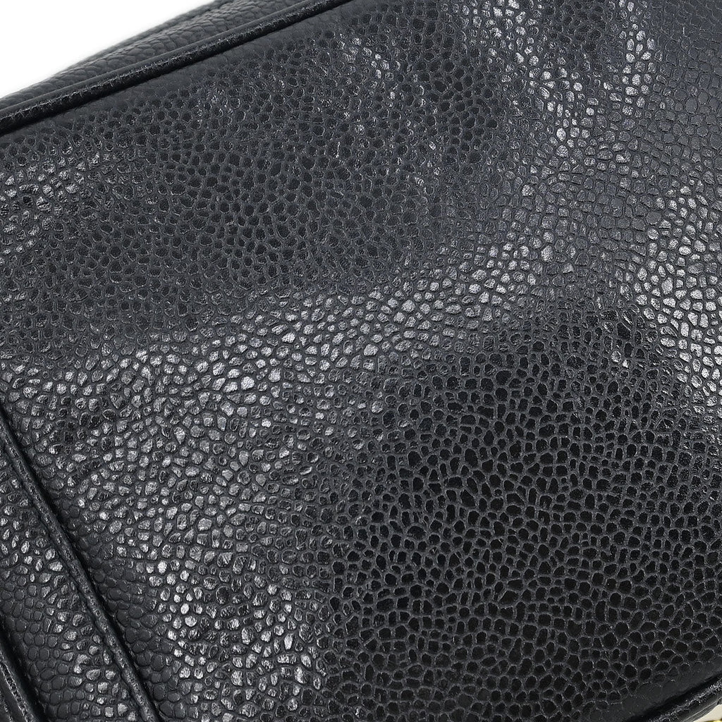 Chanel 1991-1994 Black Caviar Camera Bag Mini