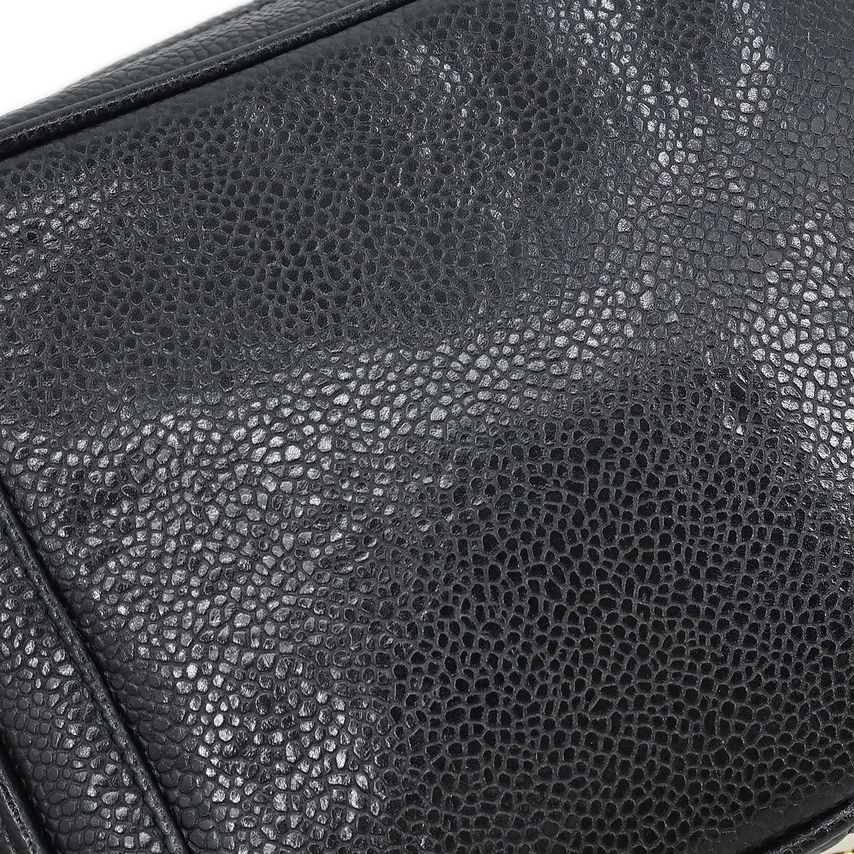 Chanel 1991-1994 Black Caviar Camera Bag Mini