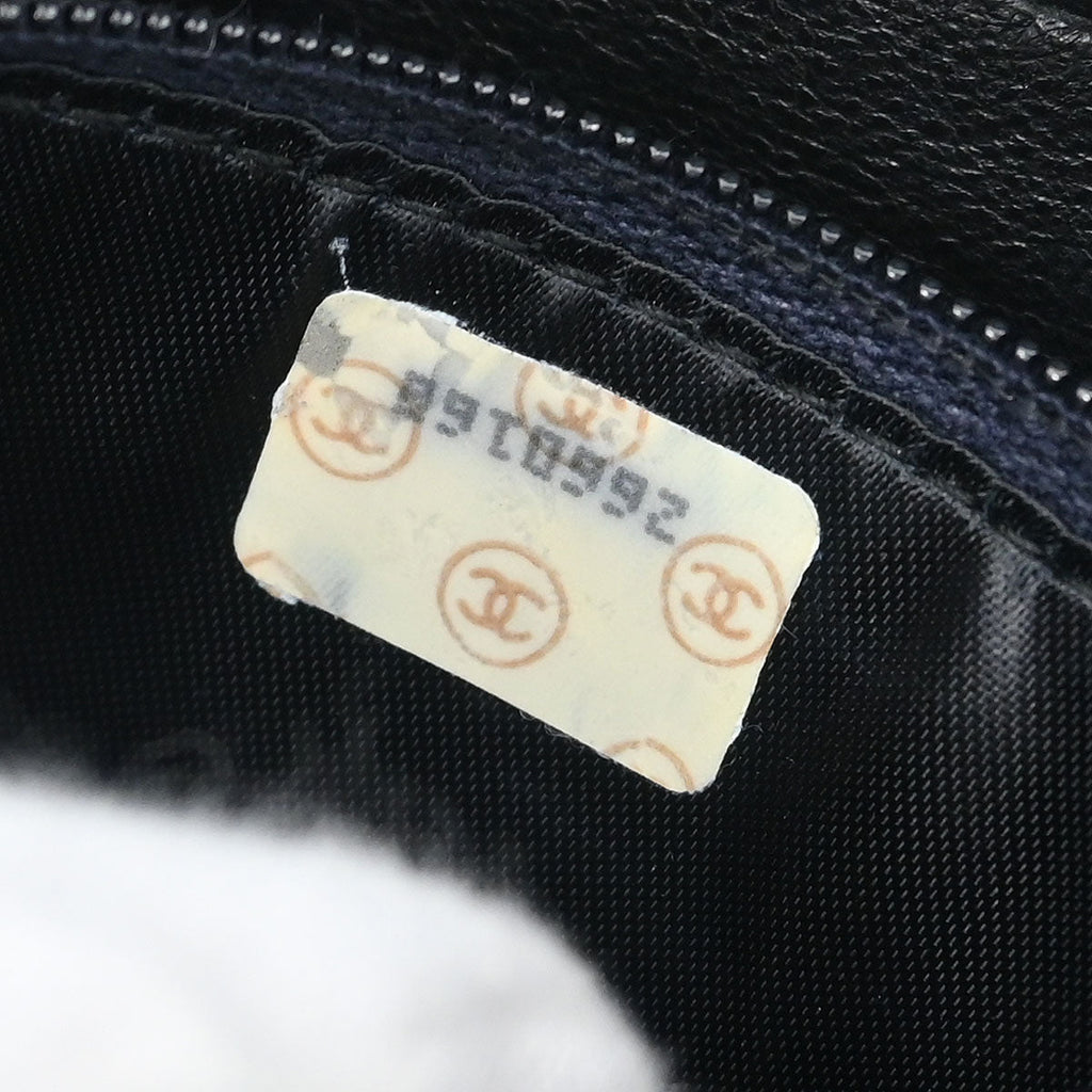 Chanel 1991-1994 Black Caviar Camera Bag Mini