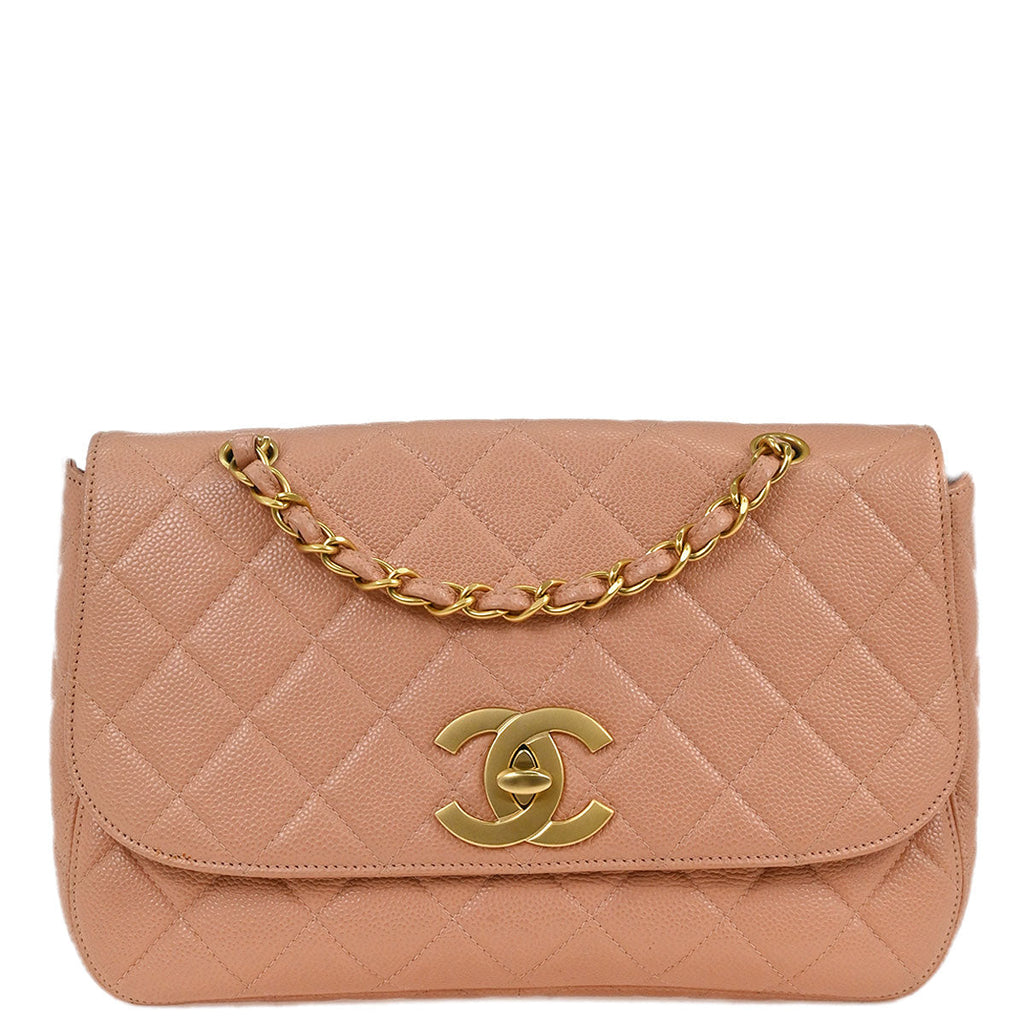 Chanel 2000-2001 Pink Caviar Shoulder Bag