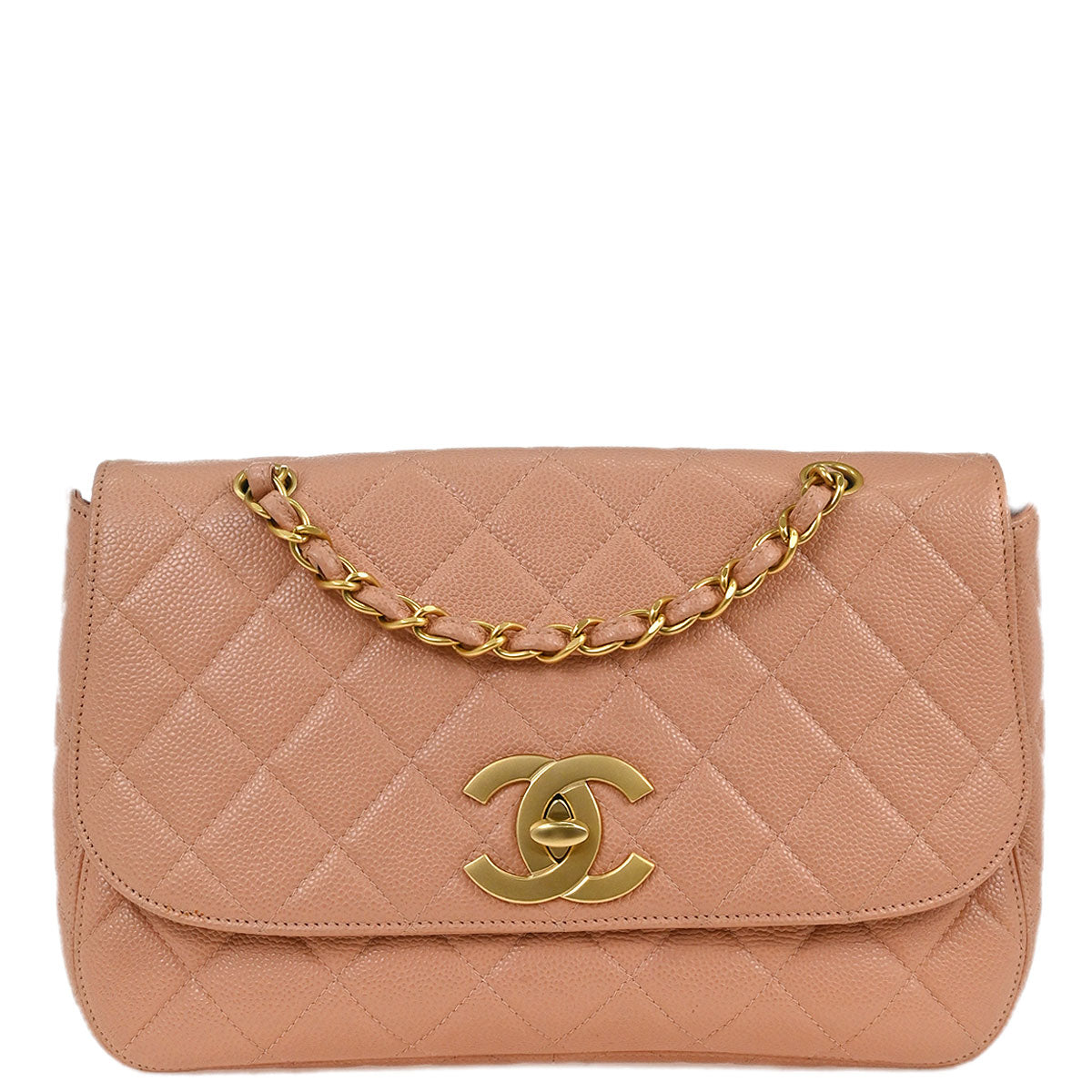 Chanel 2000-2001 Pink Caviar Shoulder Bag
