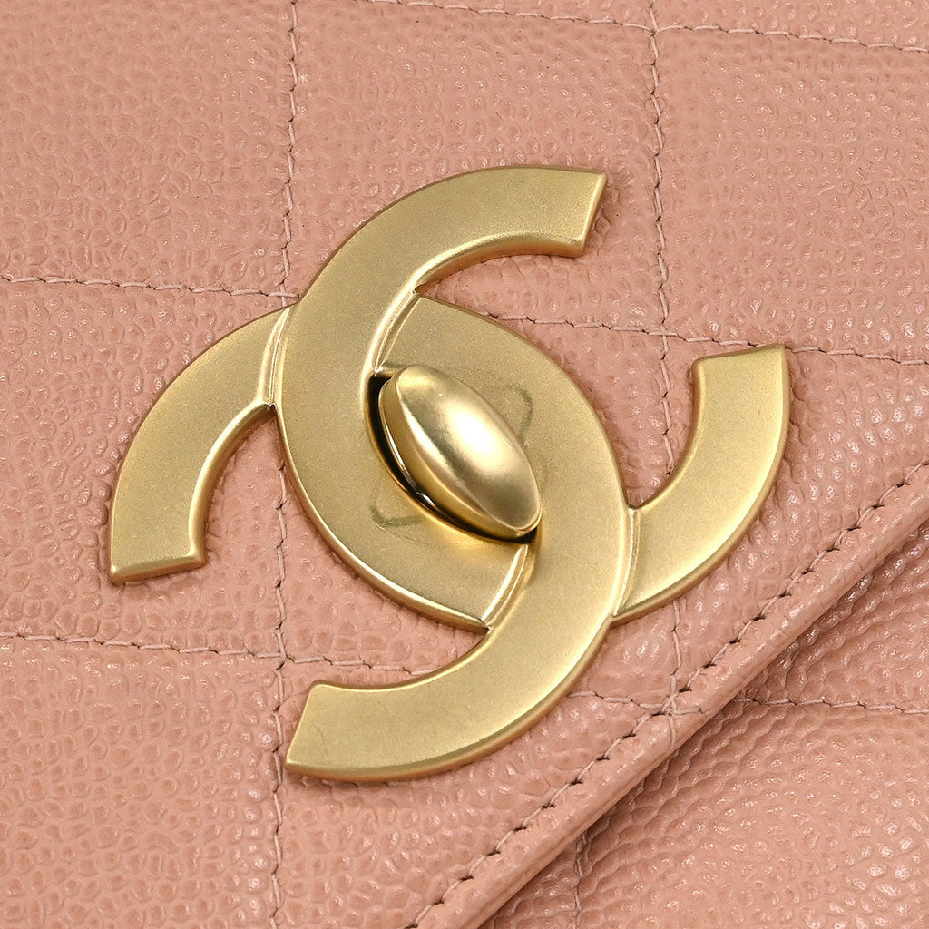 Chanel 2000-2001 Pink Caviar Shoulder Bag