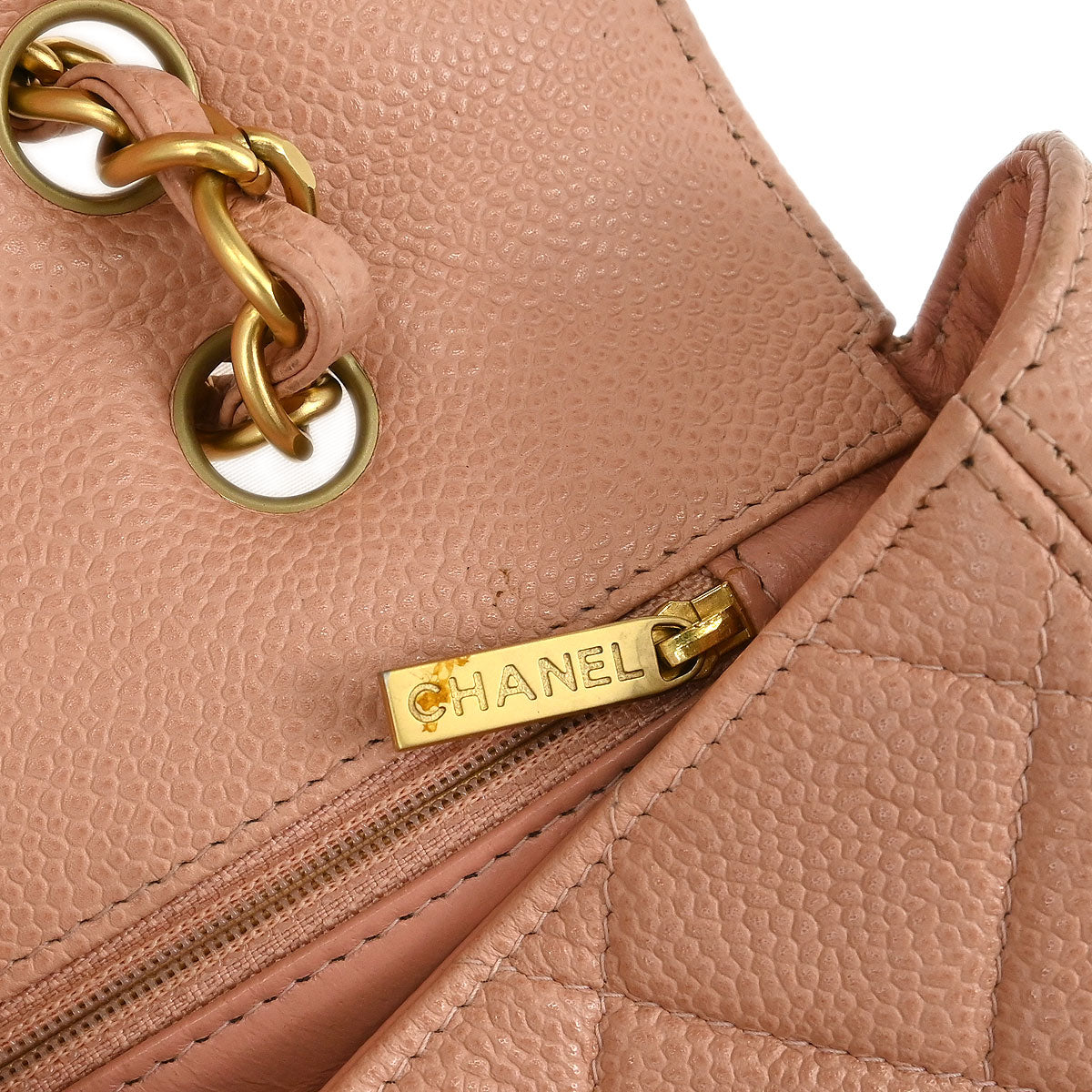 Chanel 2000-2001 Pink Caviar Shoulder Bag