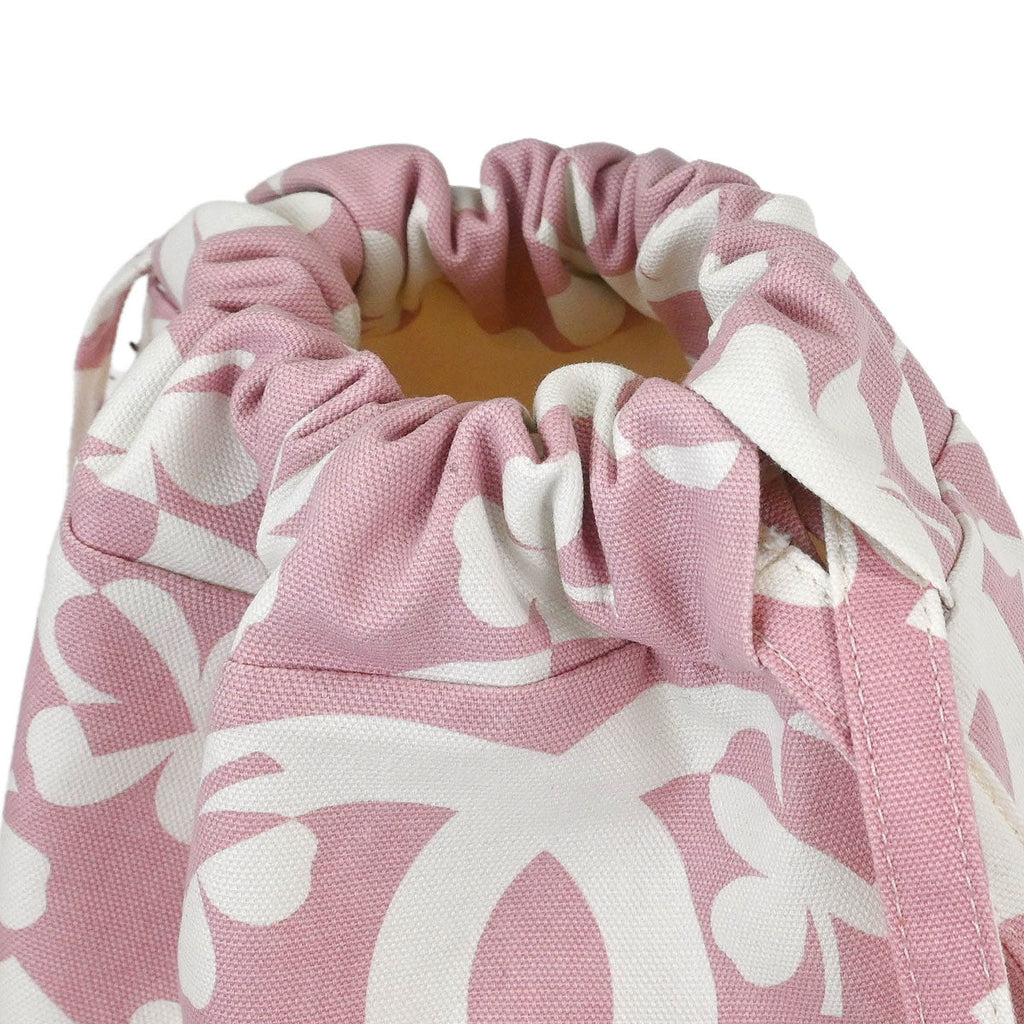 Chanel Pink Canvas Drawstring Shoulder Bag