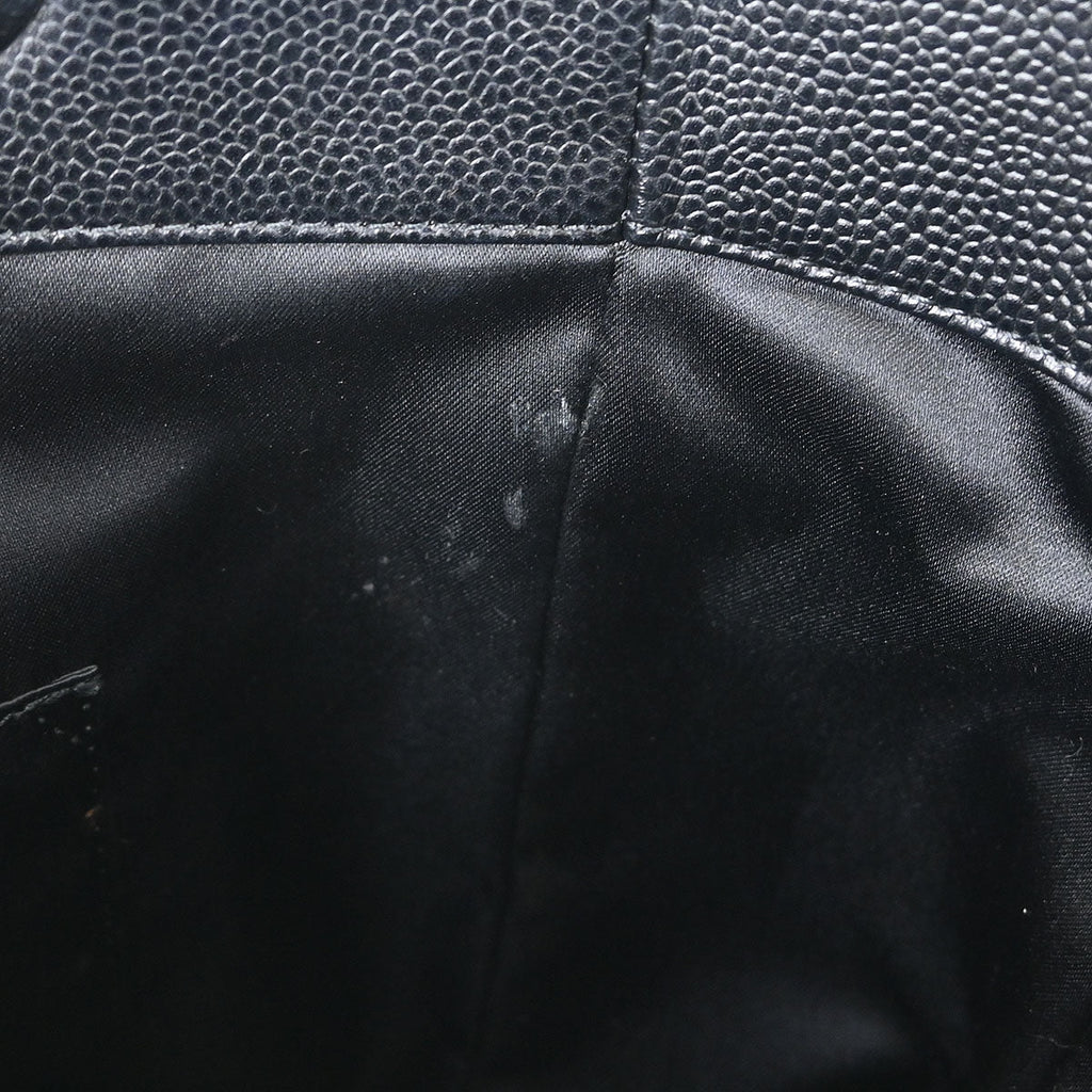 Chanel 2013-2014 Black Caviar Tote Chain Handbag