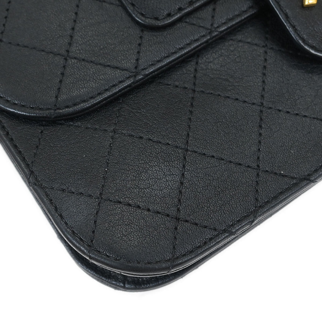 Chanel 2017-2018 Black Calfskin Shoulder Bag