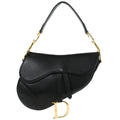 Christian Dior 2001 Black Leather Saddle Handbag