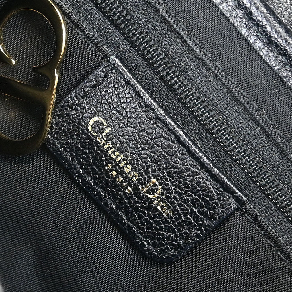 Christian Dior 2001 Black Leather Saddle Handbag