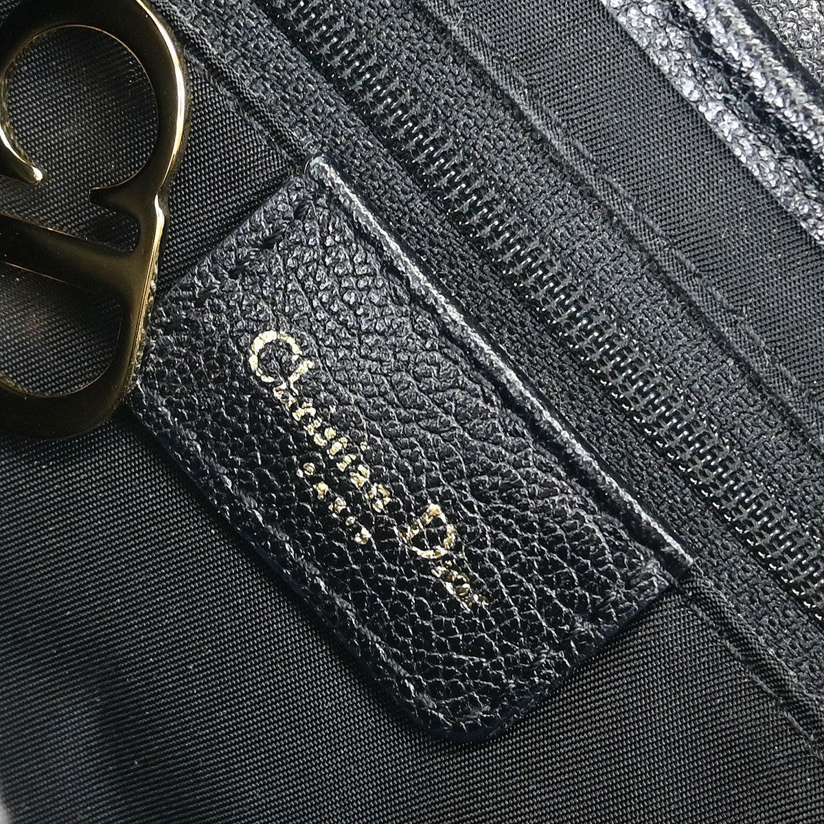 Christian Dior 2001 Black Leather Saddle Handbag