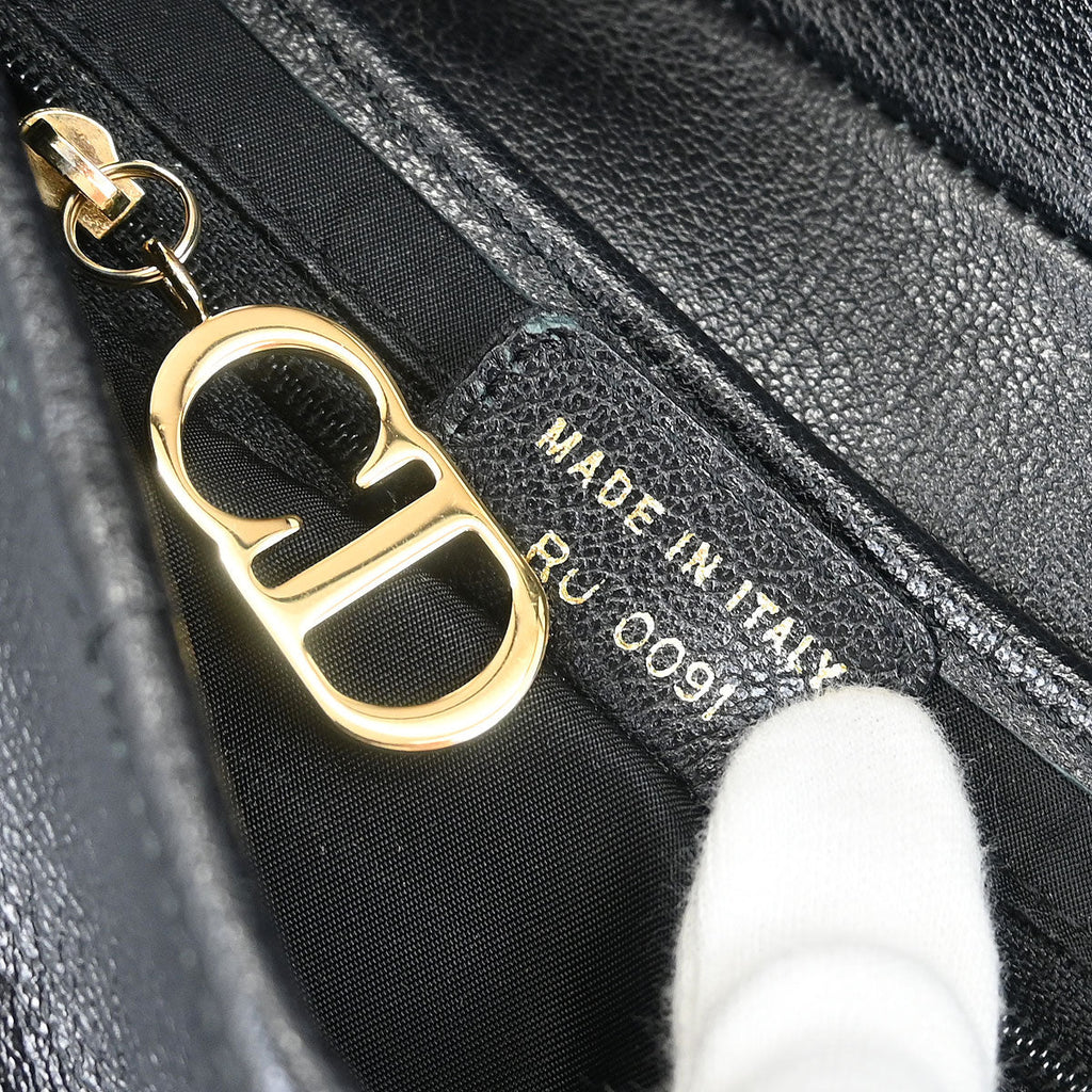 Christian Dior 2001 Black Leather Saddle Handbag