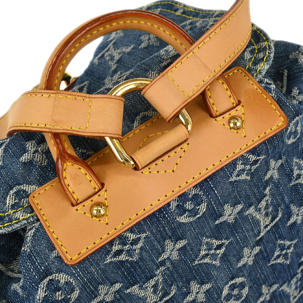 Louis Vuitton 2006 Blue Monogram Denim Sac a Dos GM Backpack M95056