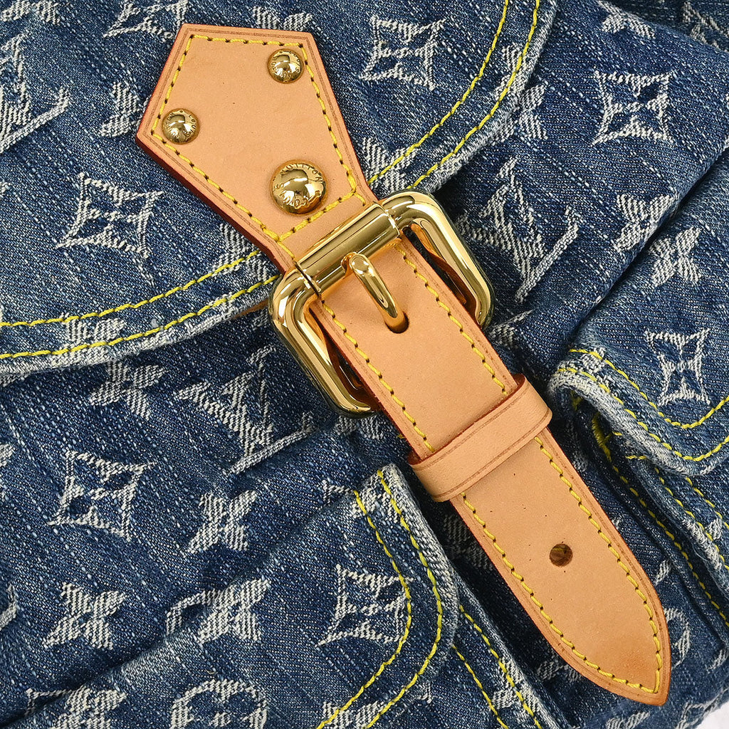 Louis Vuitton 2006 Blue Monogram Denim Sac a Dos GM Backpack M95056
