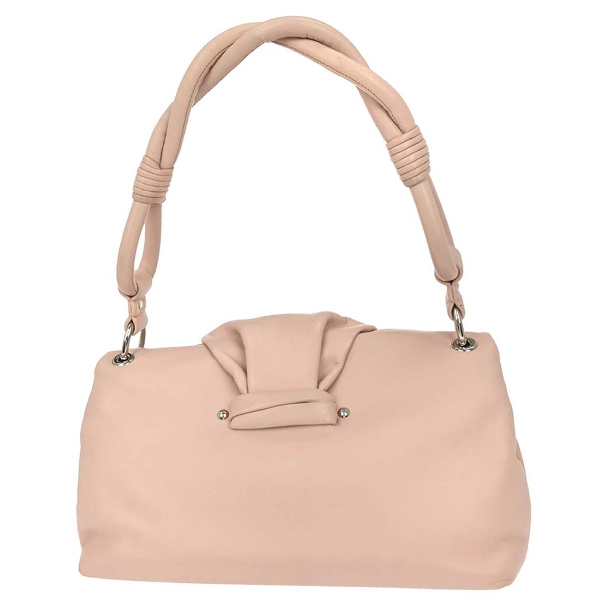 Christian Dior 2009 Light Pink Leather Demi Lune Handbag