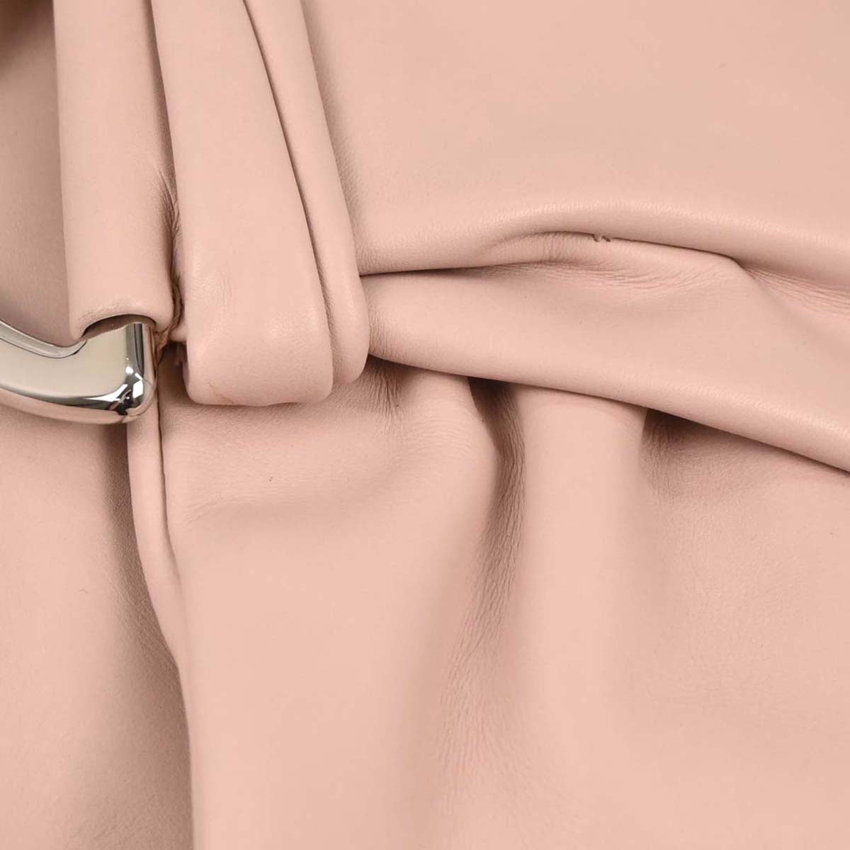 Christian Dior 2009 Light Pink Leather Demi Lune Handbag