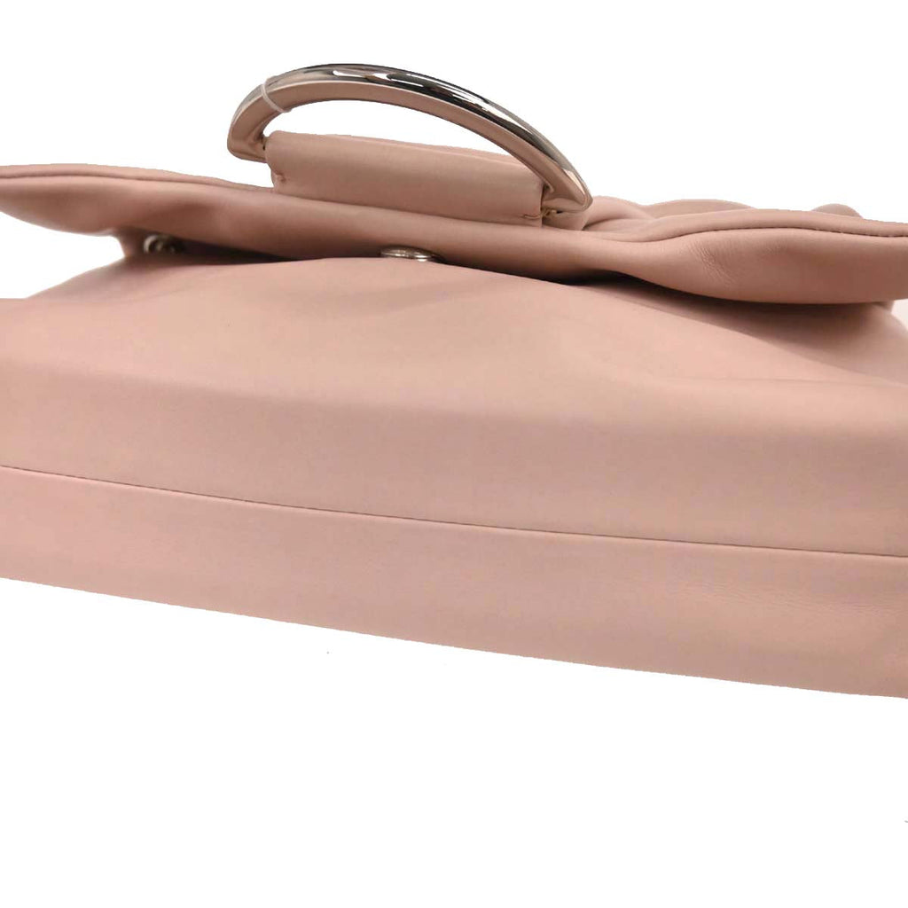 Christian Dior 2009 Light Pink Leather Demi Lune Handbag