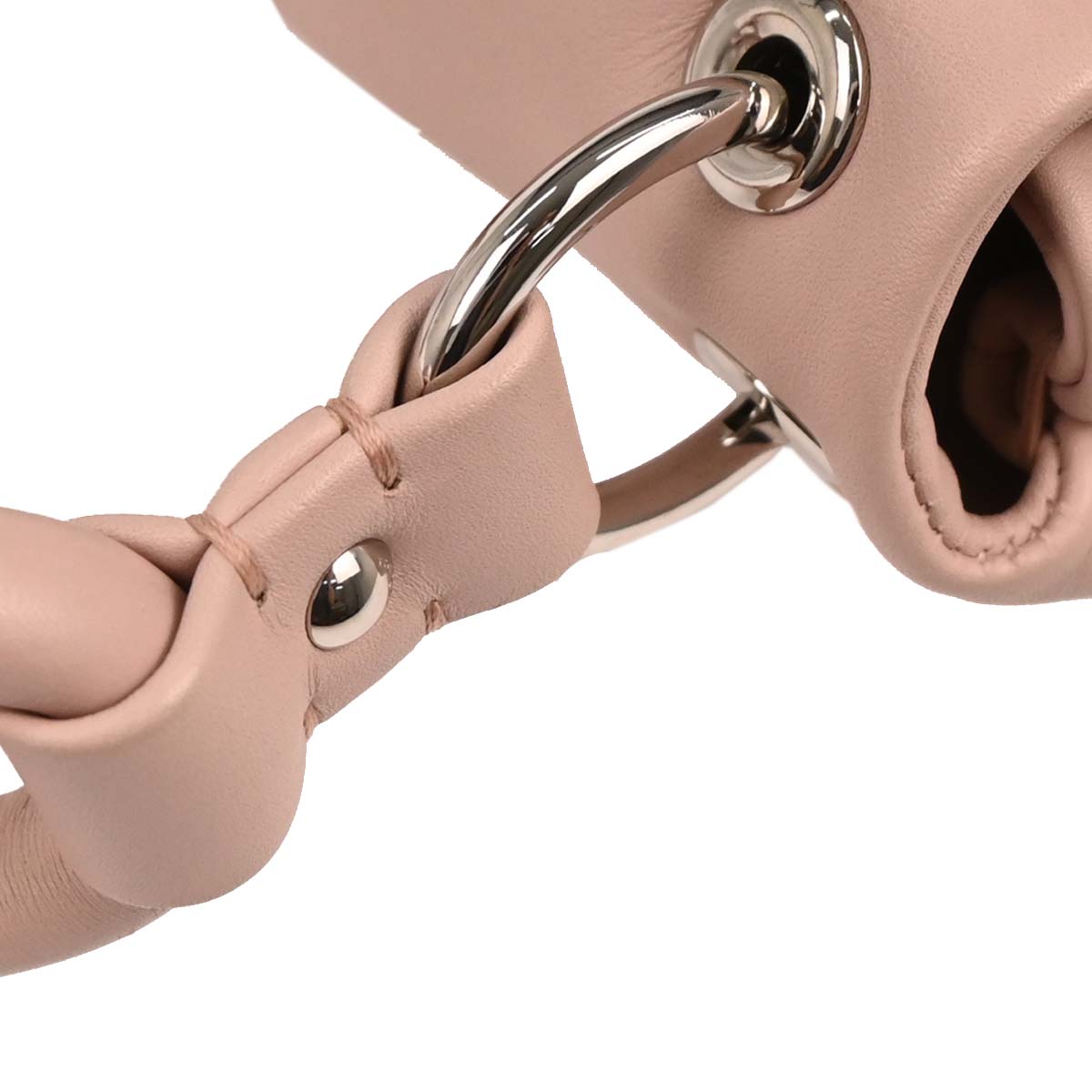 Christian Dior 2009 Light Pink Leather Demi Lune Handbag