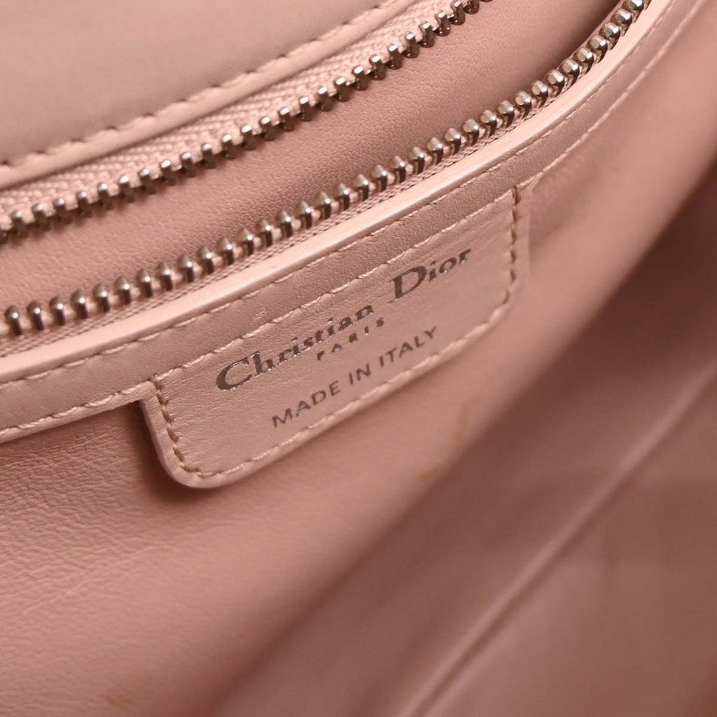 Christian Dior 2009 Light Pink Leather Demi Lune Handbag