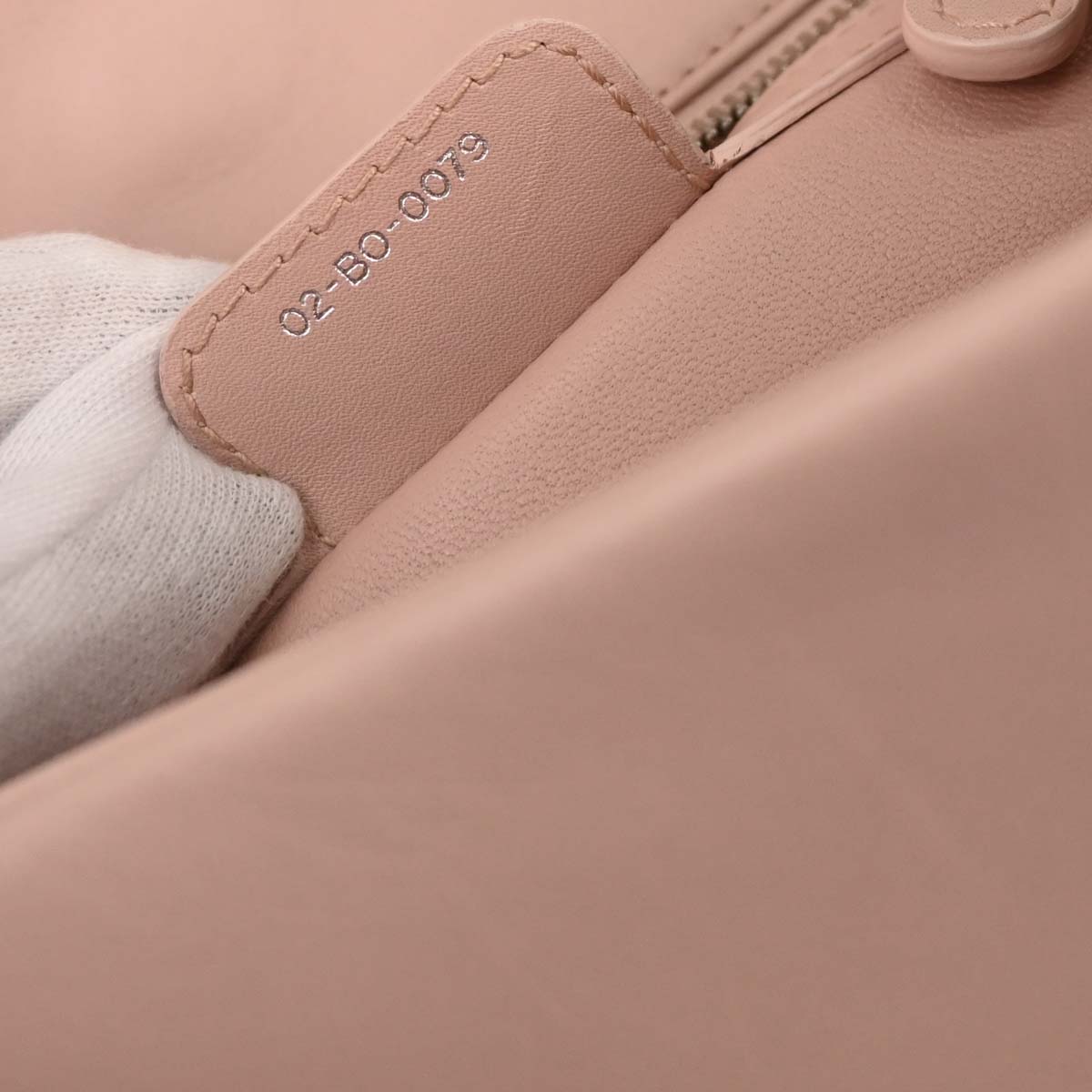 Christian Dior 2009 Light Pink Leather Demi Lune Handbag