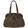 Celine * Brown Canvas Macadam Handbag