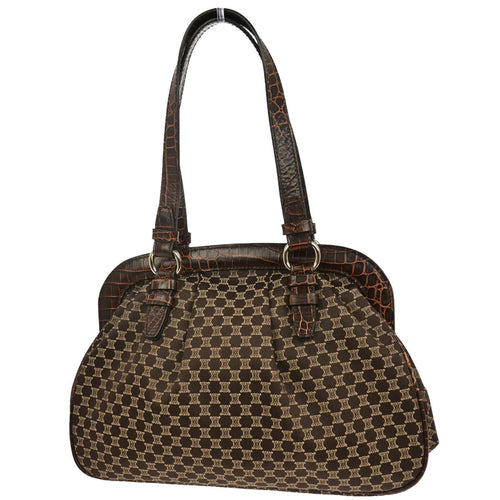 Celine * Brown Canvas Macadam Handbag