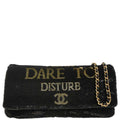 Chanel 2017 Black Sequins Dare To Disturb Shoulder Bag